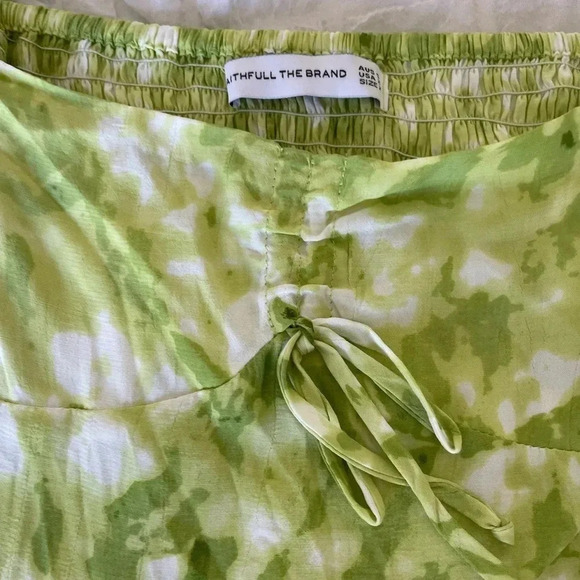 Faithfull the brand Arianne Roos green mini dress in lime - Picture 8 of 15